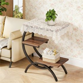 C-shaped end table, coffee table, three-layer side table, three-layer storage, suitable for small spaces