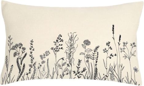 Farmhouse Pillow Covers 12x20 Inch Wild Flower Lumbar Throw Pillow Covers Home Decorative Pillows Spring Summer Decorations Cushion Case for Couc