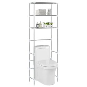 Storage Rack Over Toilet Silver