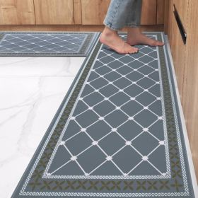 Kitchen Rugs Washable Kitchen Mats for Floor Non Slip Kitchen Mats Set of 2 Absorbent Kitchen Runner, 19.7 X 31.5 In +19.7 X 47.2 In