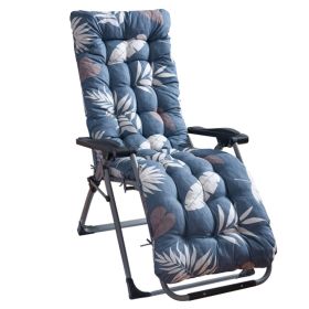 1Pc Chaise Lounger Cushion Recliner Rocking Chair Sofa Mat Deck Chair Cushion Chair Not Inlcuded  Standard Type (Option: BlueGreyLeaf-Standard)