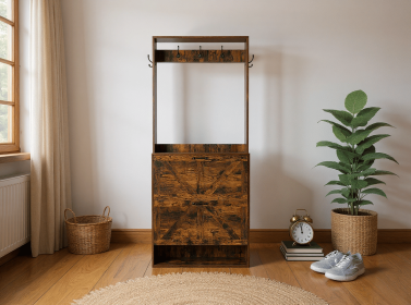 The First Impression of Tidiness Upon Entering: This Entryway Cabinet Elevates Your Home's Sense of Ceremony (Color: Brown)